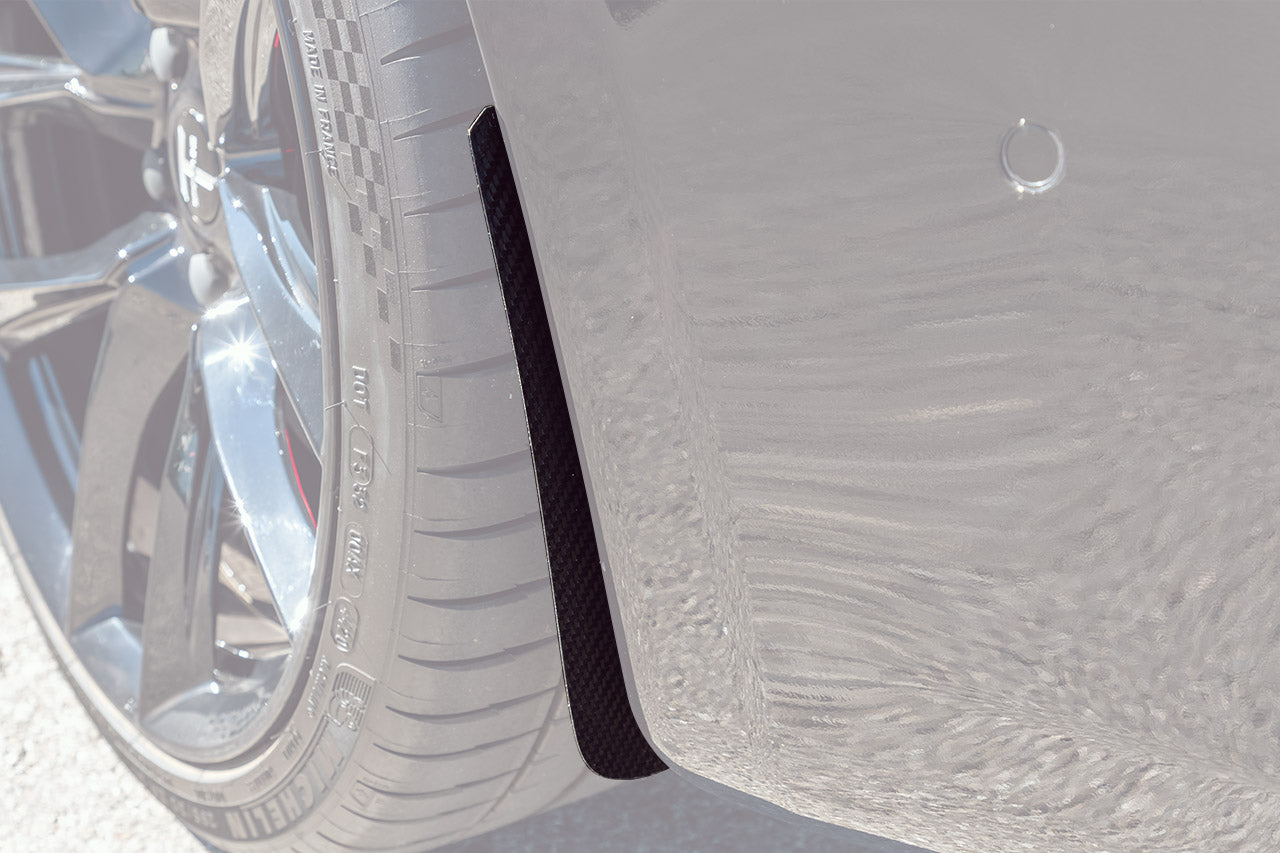 Tesla Model S Carbon Fiber Mud Flaps (Set of 4) - Updated Design