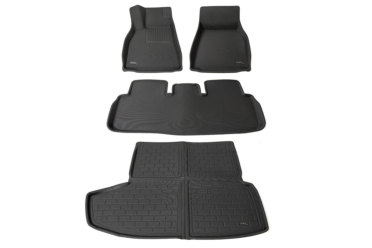 Tesla Model S 2021-Present Plaid / Long Range MAXpider 3D Kagu All-Weather Custom Fit Floor Liner Mats