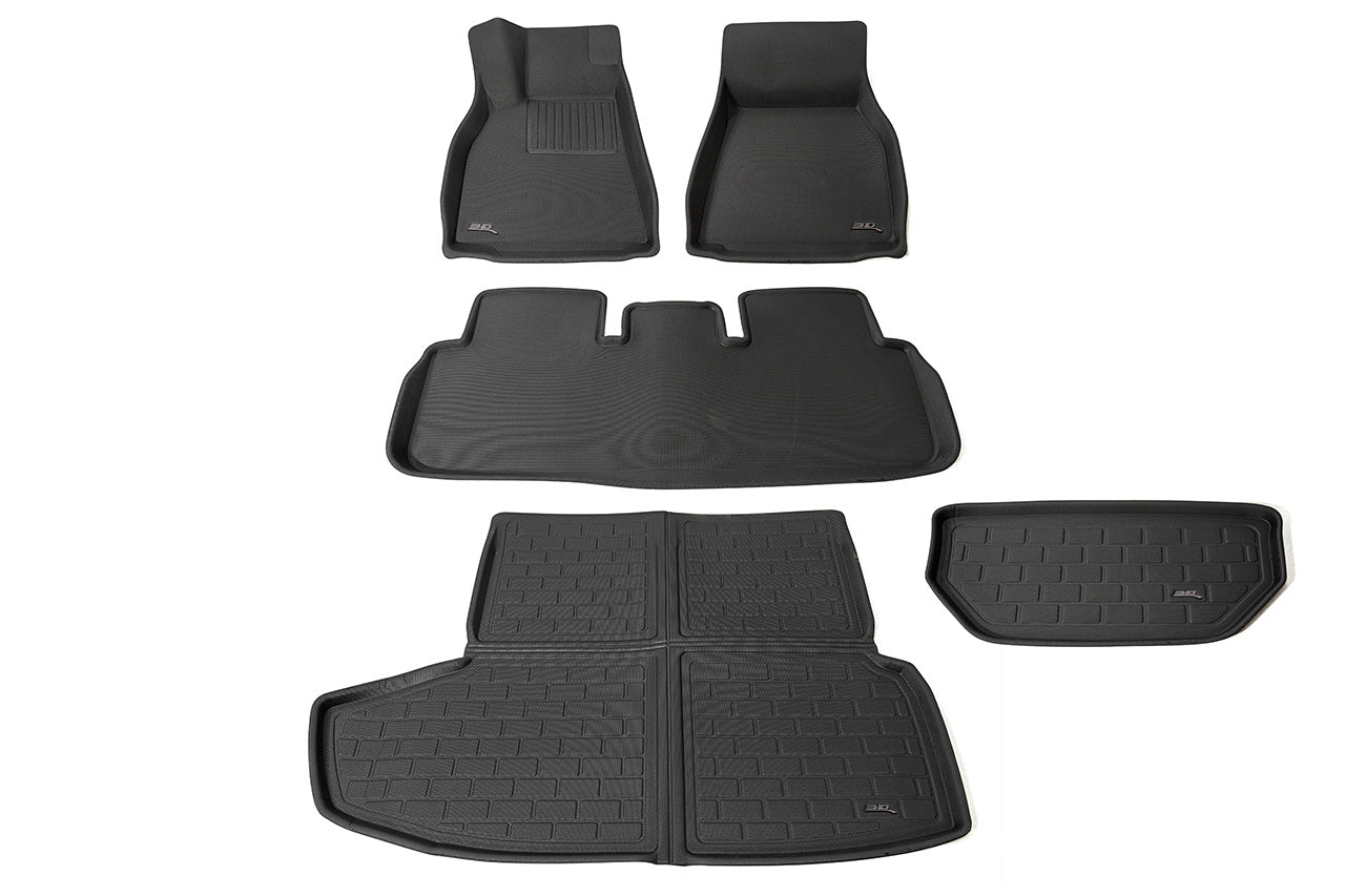 Tesla Model S 2021-Present Plaid / Long Range MAXpider 3D Kagu All-Weather Custom Fit Floor Liner Mats