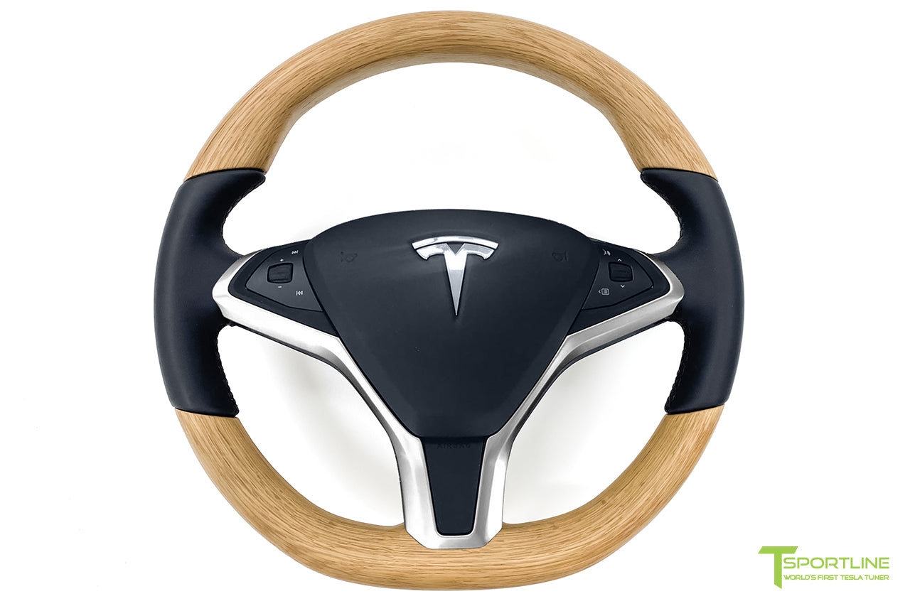 Tesla Model S Oak Wood Steering Wheel (2012 - 2020)