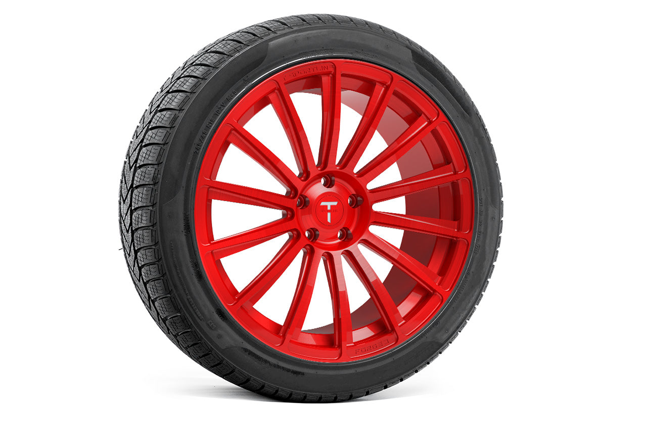 TS114 19" Tesla Model S Long Range & Plaid Wheel and Tire Package (Set of 4)