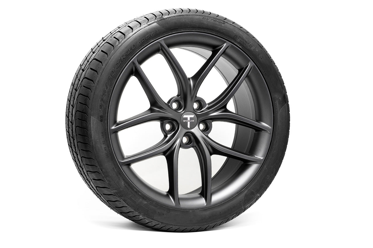 TS5 20" Tesla Model S Long Range & Plaid Wheel and Tire Package (Set of 4)