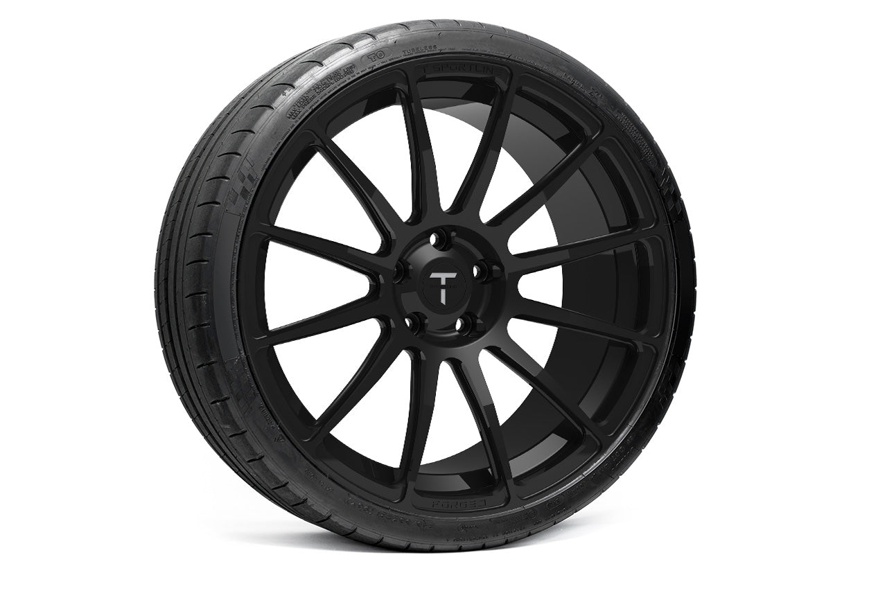 TS112 21" Tesla Model S Long Range & Plaid Wheel and Tire Package (Set of 4)