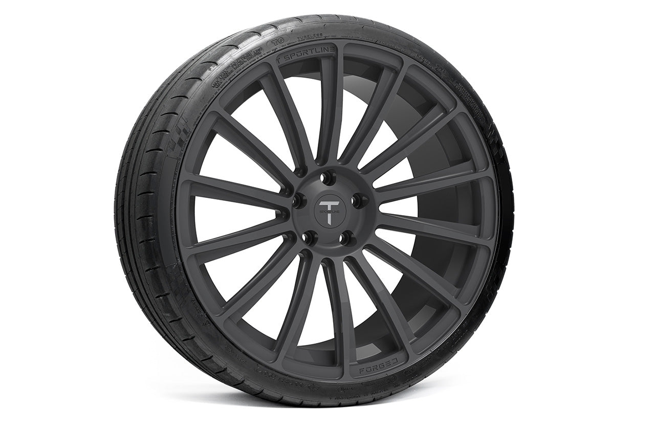 TS114 21" Tesla Model S Long Range & Plaid Wheel and Tire Package (Set of 4)