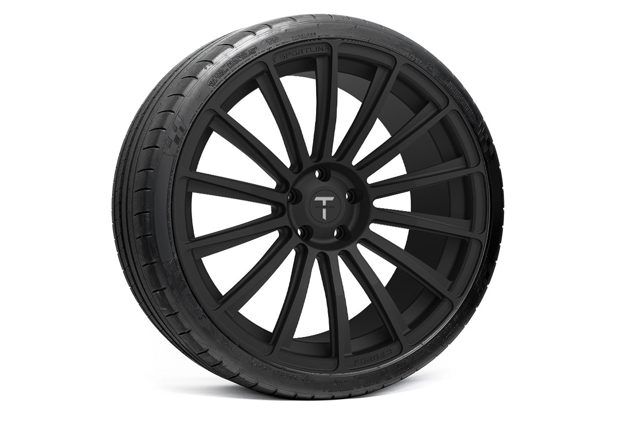 TS114 21" Tesla Model S Long Range & Plaid Wheel and Tire Package (Set of 4)
