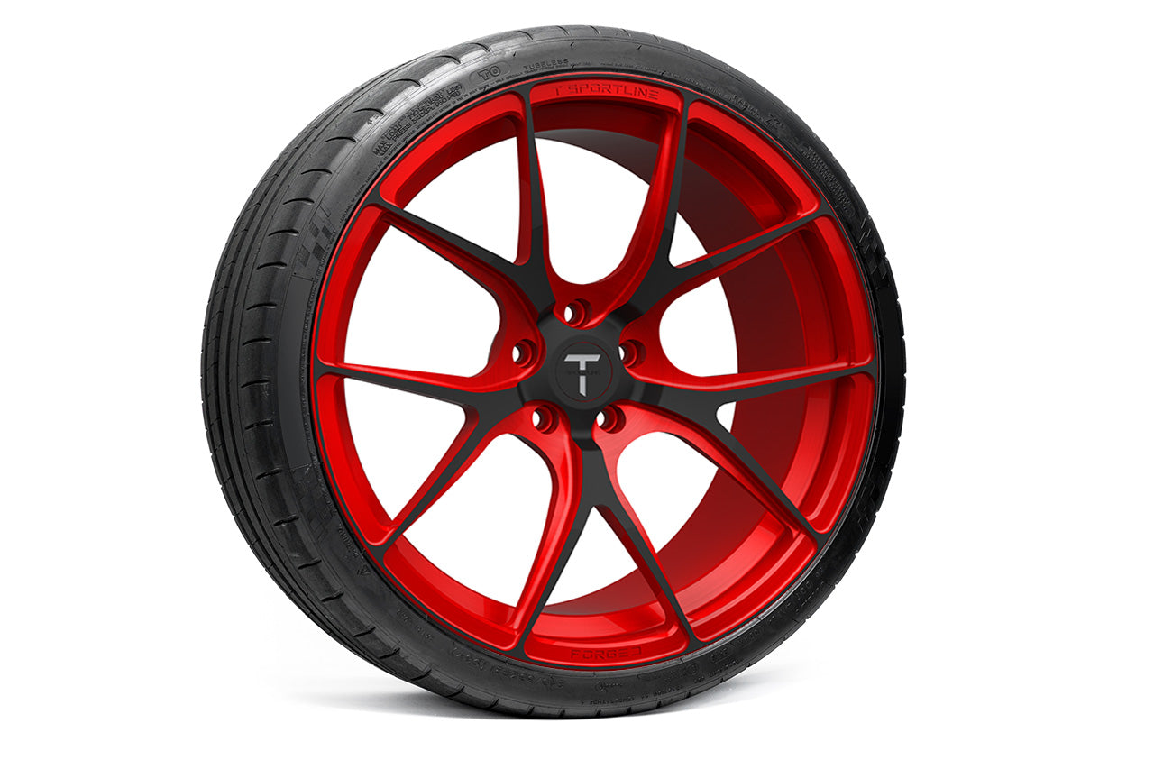 TS115 21" Tesla Model S Long Range & Plaid Wheel and Tire Package (Set of 4)