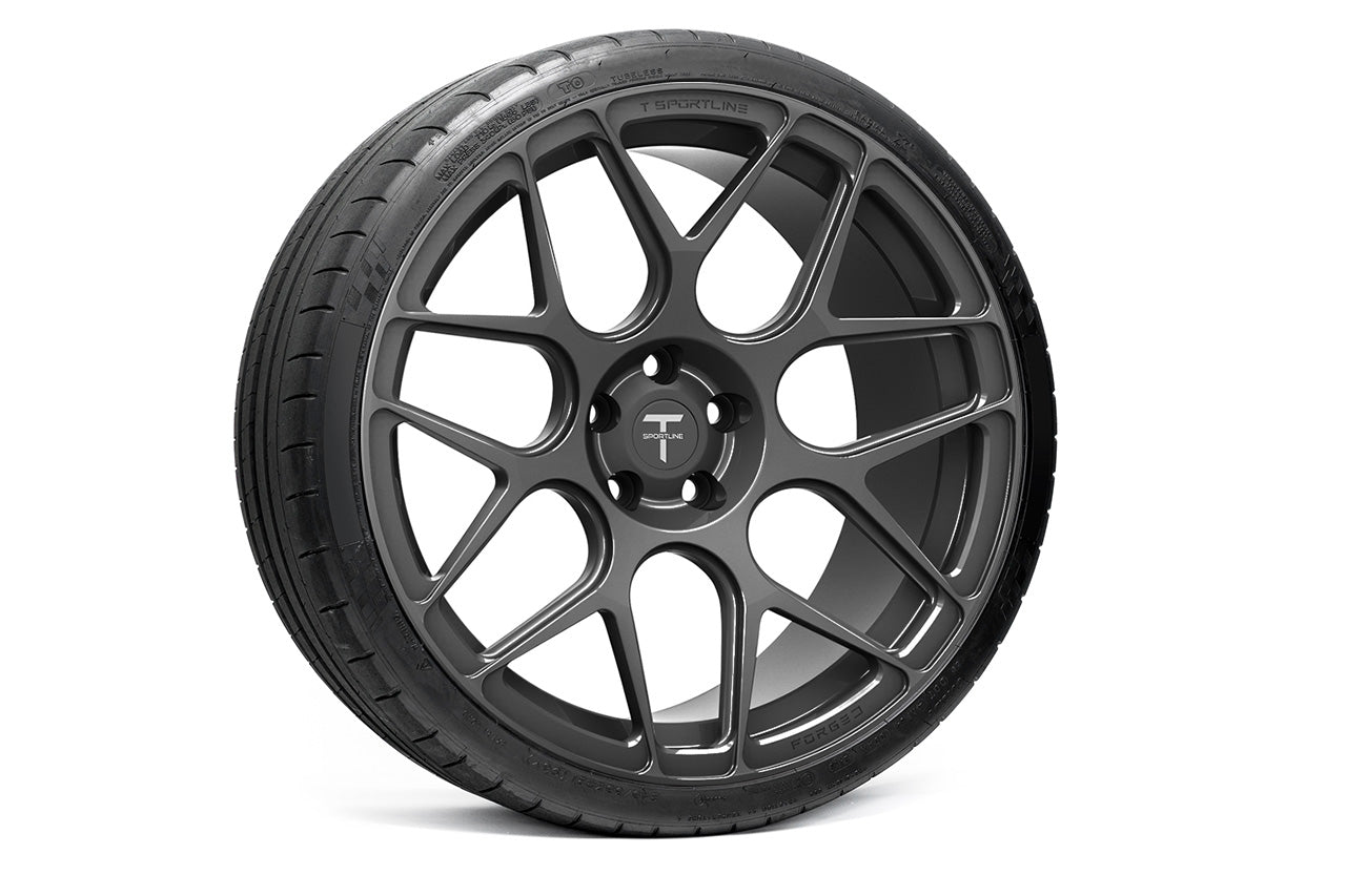 TS117 21" Tesla Model S Long Range & Plaid Wheel and Tire Package (Set of 4)