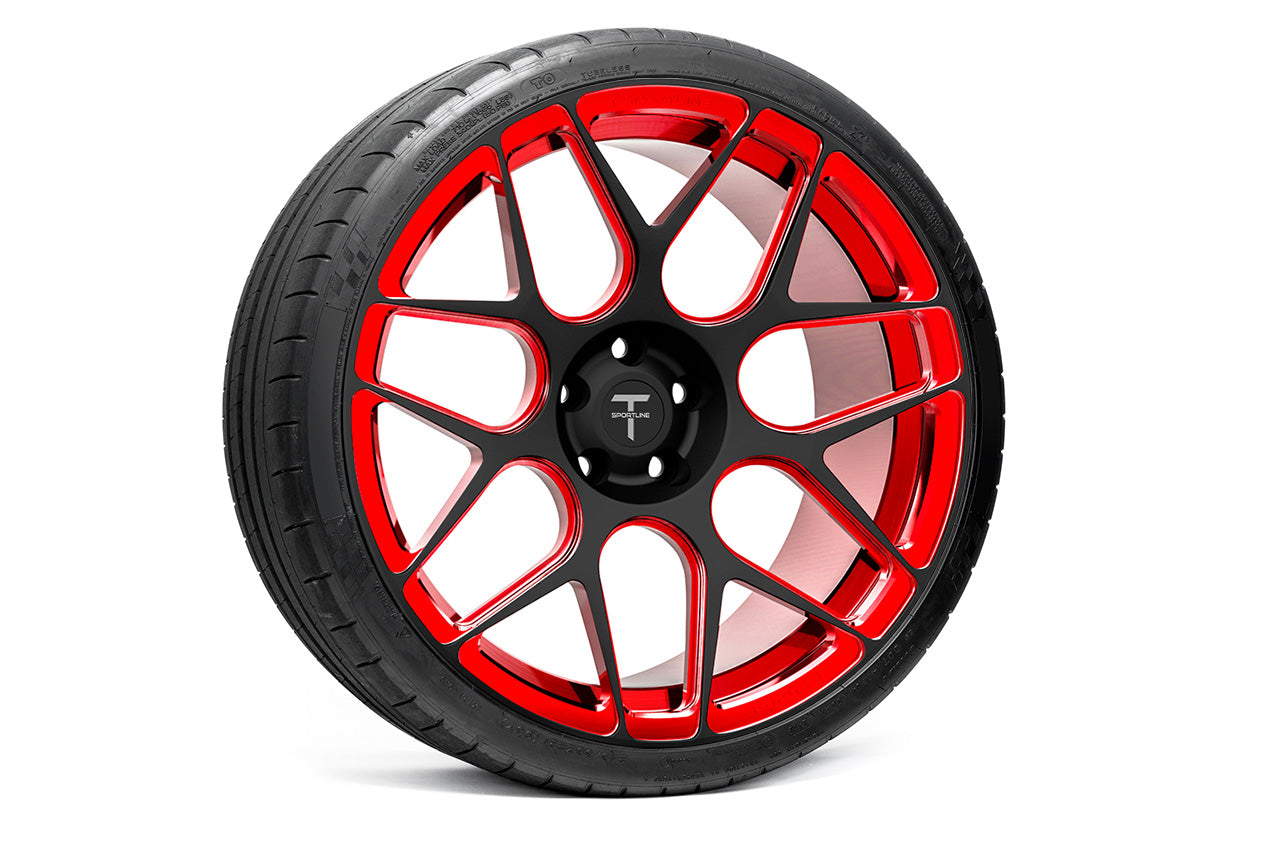 TS117 21" Tesla Model S Long Range & Plaid Wheel and Tire Package (Set of 4)