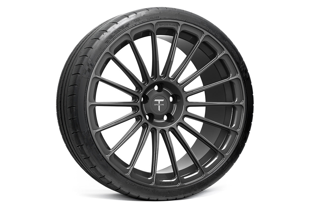 TS118 21" Tesla Model S Long Range & Plaid Wheel and Tire Package (Set of 4)