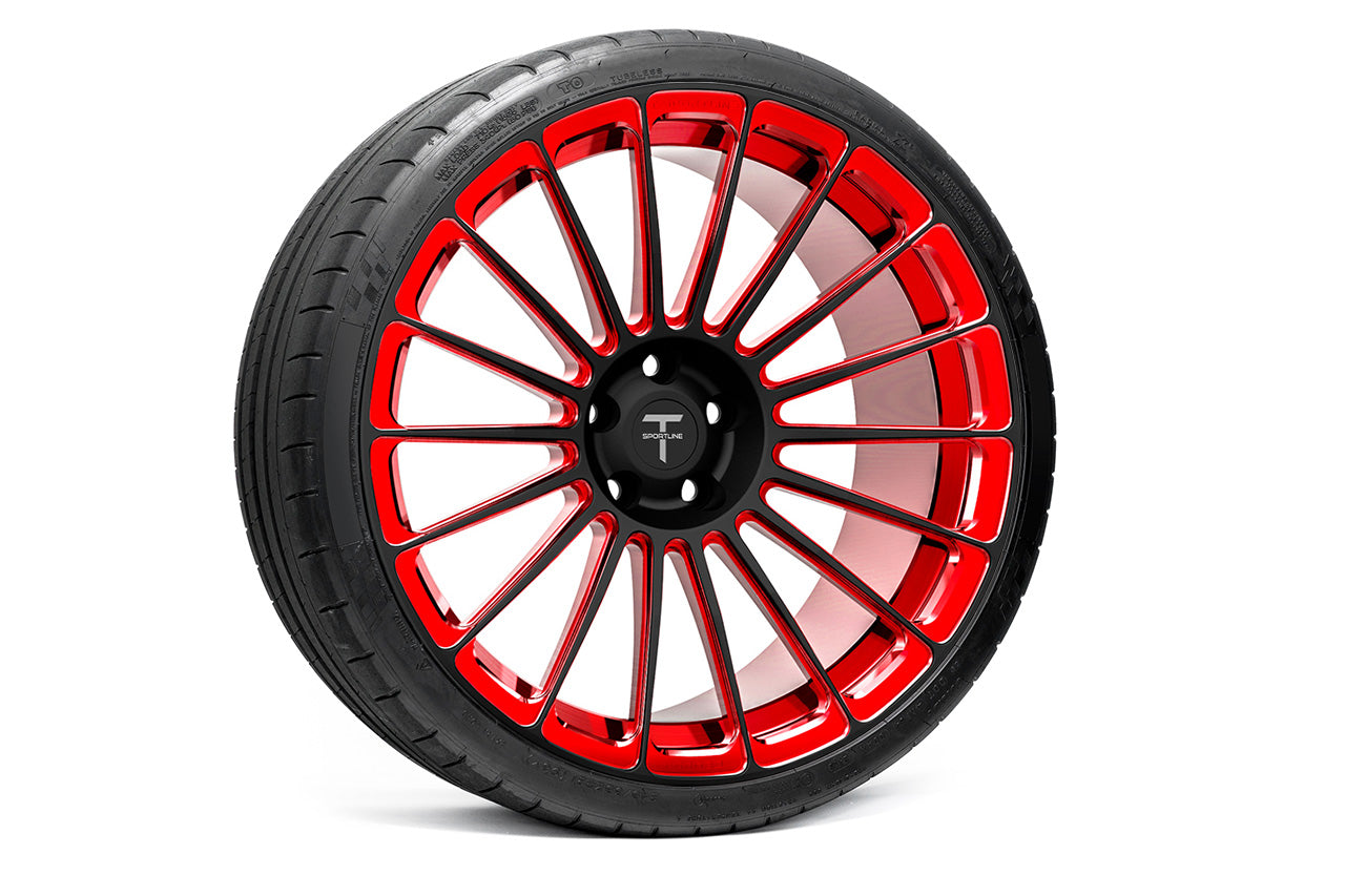 TS118 21" Tesla Model S Long Range & Plaid Wheel and Tire Package (Set of 4)