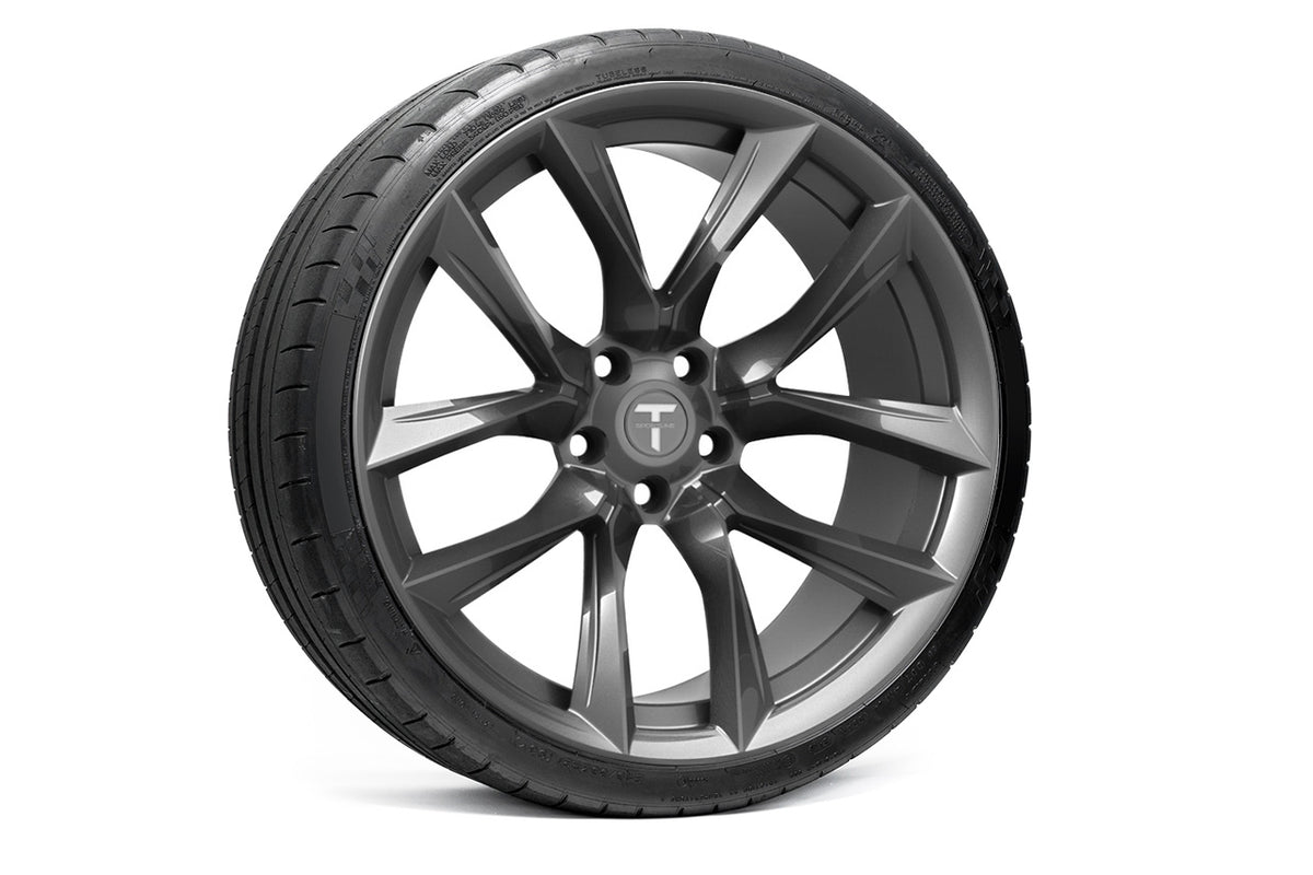 TSSF 21&quot; Tesla Model S Long Range &amp; Plaid Wheel and Tire Package (Set of 4)