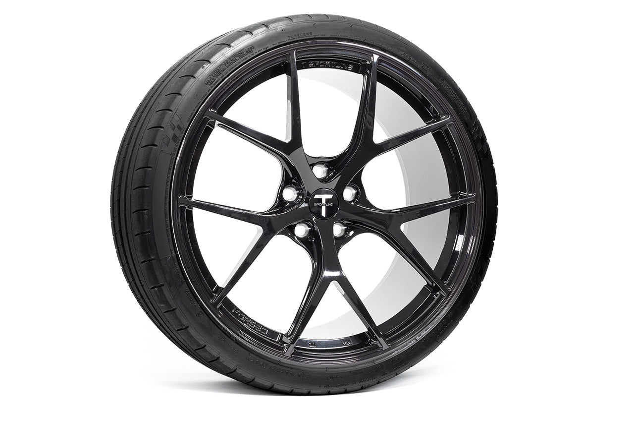 TXL115 21" Tesla Model S Plaid & Long Range Fully Forged Lightweight Tesla Wheel and Tire Package (Set of 4)