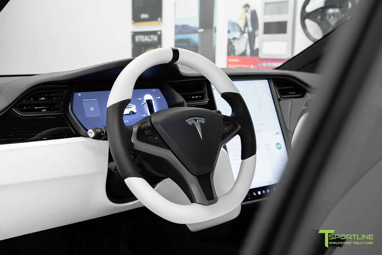 Tesla Model S & X Reupholstered Steering Wheel