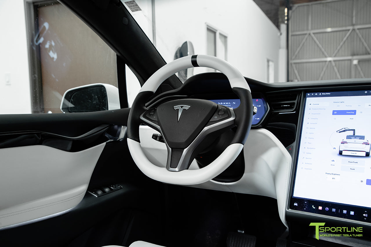 Tesla Model S & X Reupholstered Steering Wheel