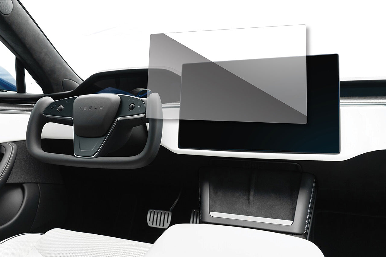 Tesla Model S / X Screen Protector (3 pack) High Definition Clear Shields (Front Center and Rear Touchscreens)