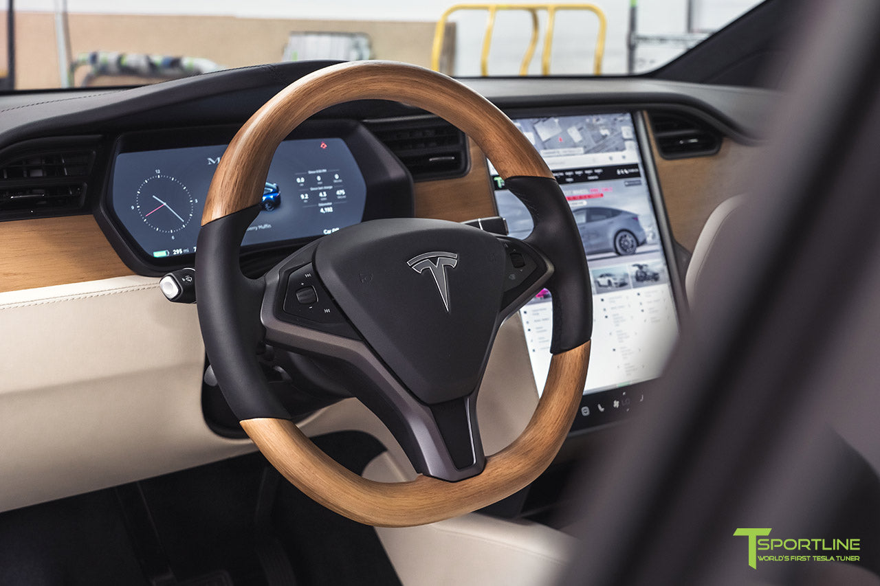 Tesla Model X Oak Wood Steering Wheel (2016 - 2020)