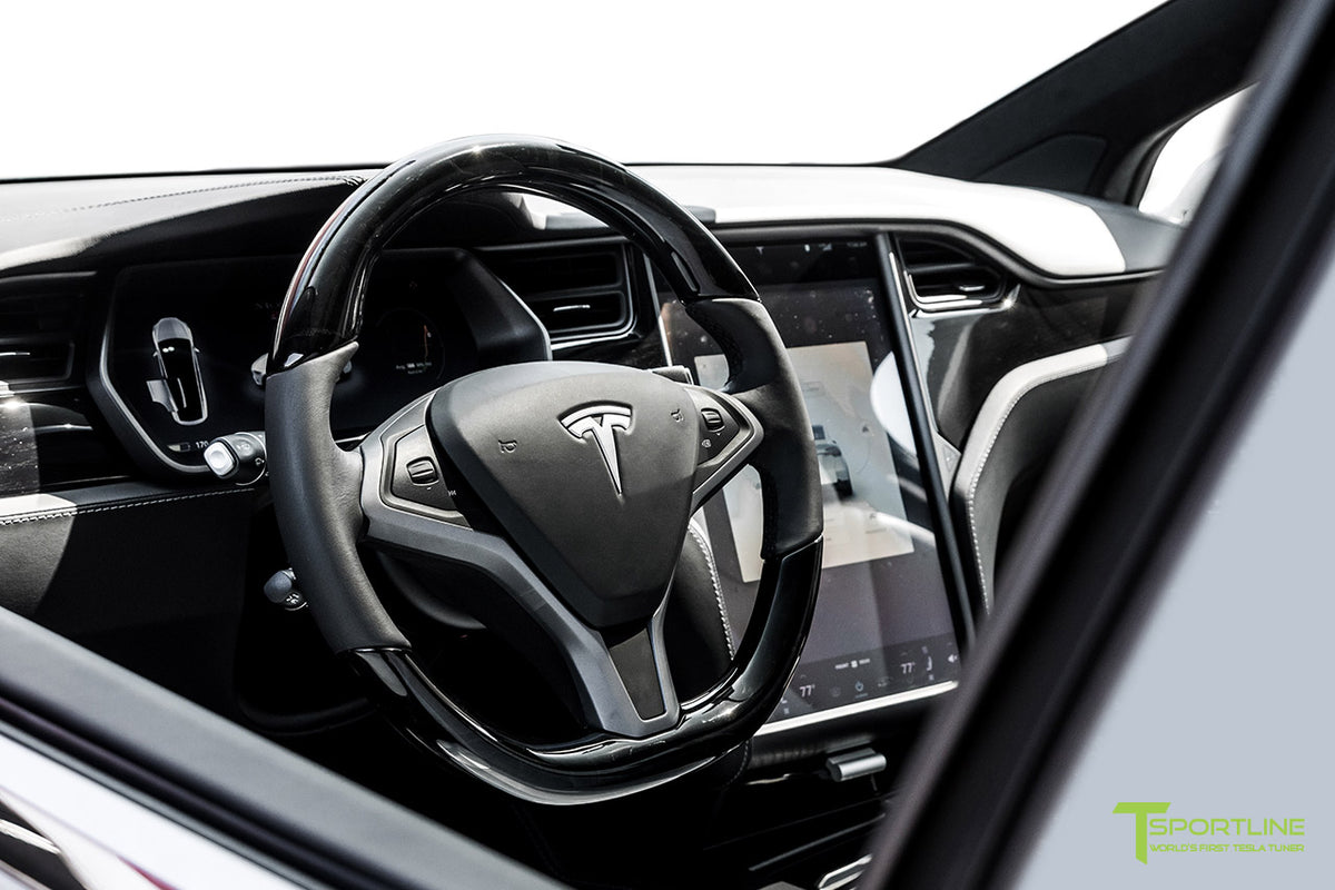 Tesla Model X Dark Ash Wood Steering Wheel (2016 - 2020)