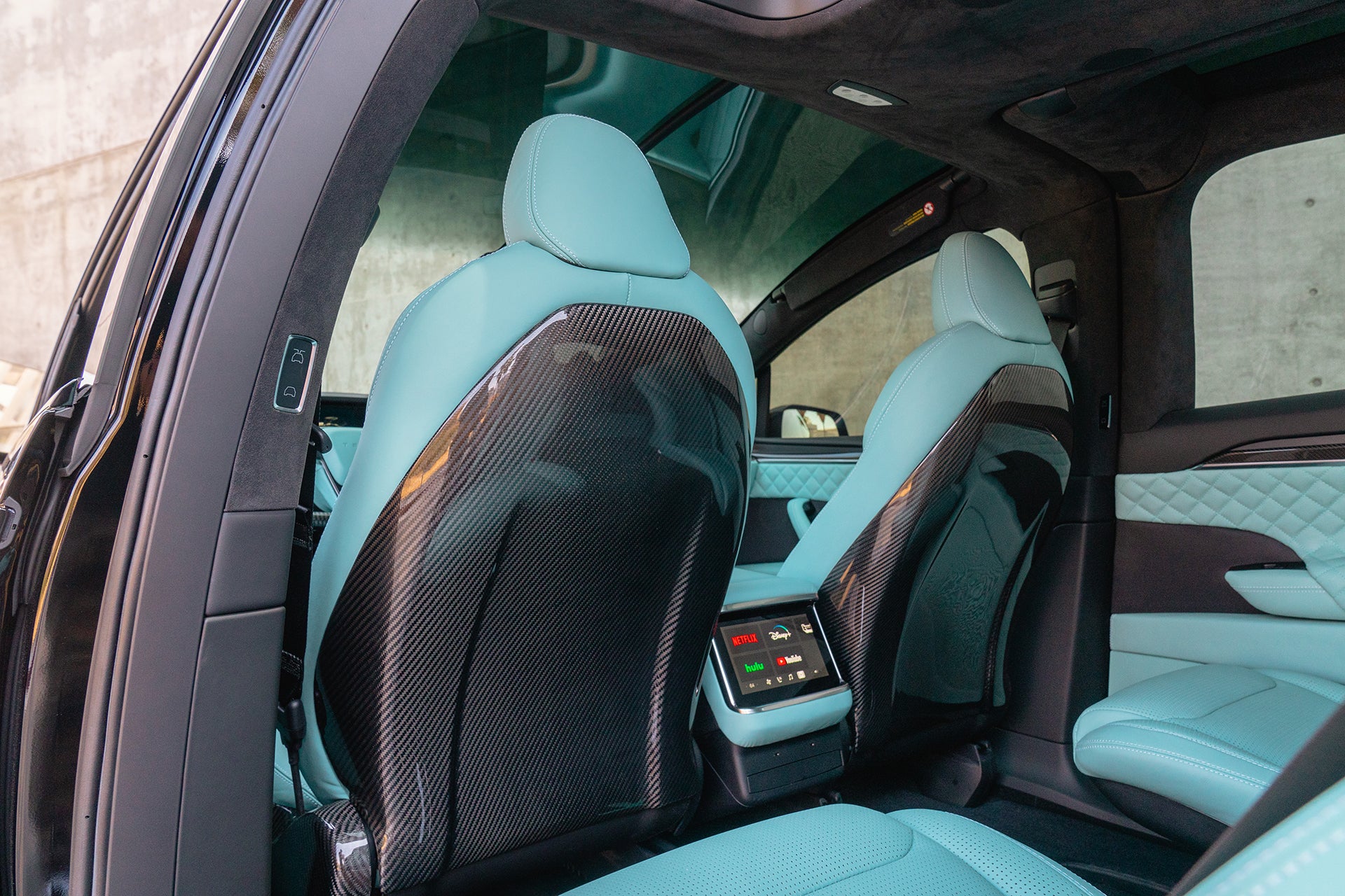 Tesla Model X Long Range & Plaid Carbon Fiber Seat Back Set (2021 - Present)