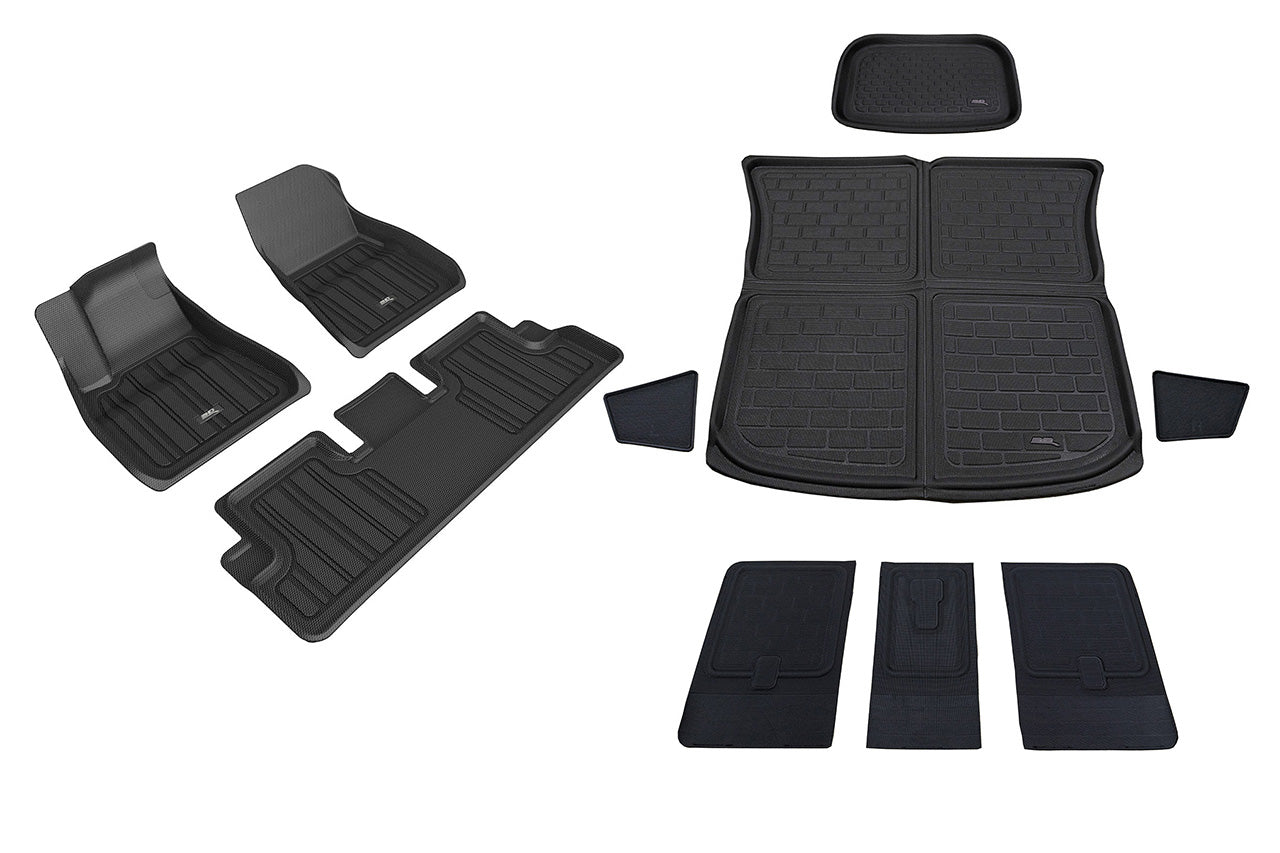 Tesla Model Y MAXpider 3D Kagu All-Weather Custom Fit Floor Liner Mats (Set of 3)