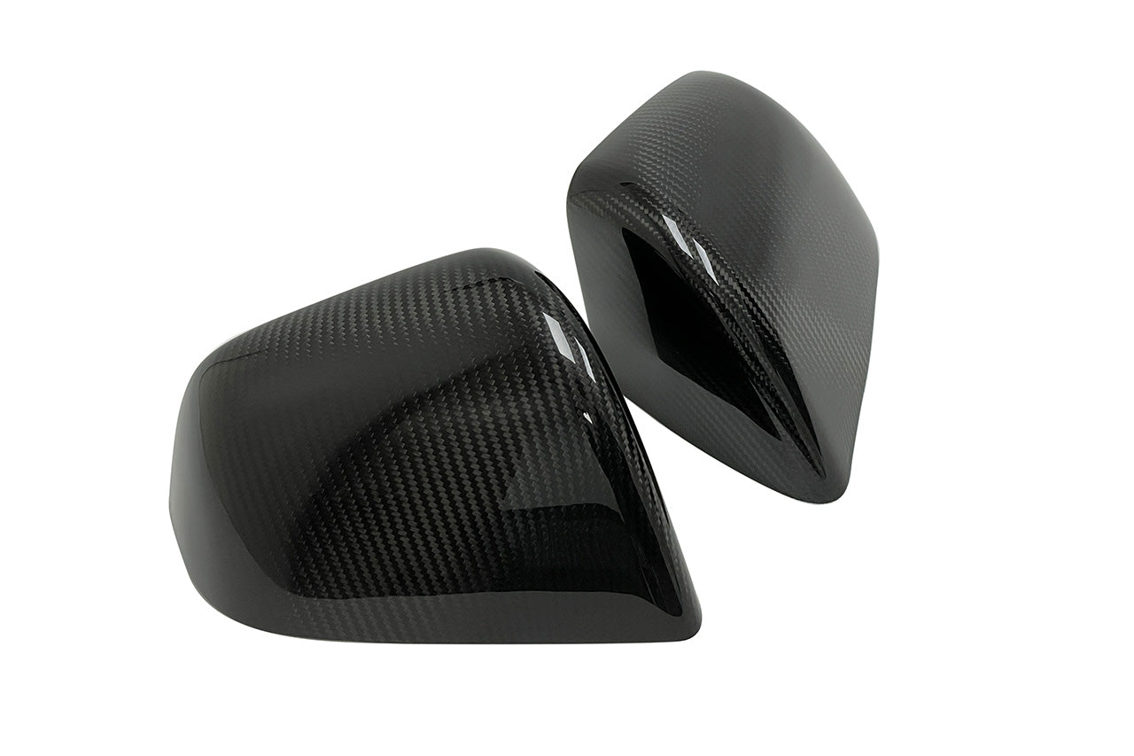 Tesla Model Y Precision Carbon Fiber Side Mirror Caps (Set of 2 Covers)