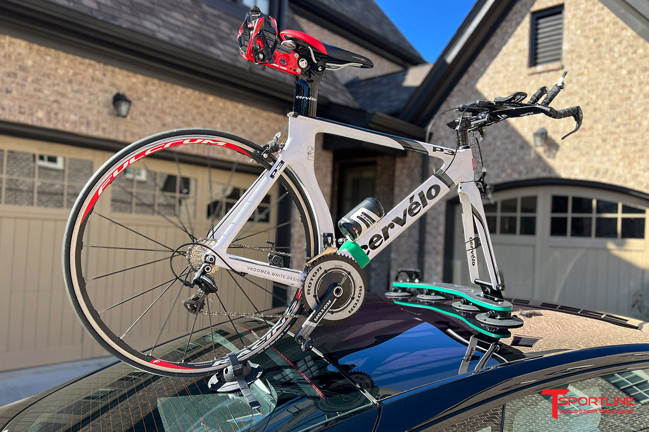 Tesla Vacuum Cup Quick Mount Roof Road & Mountain Bike TreeFrog Pro 2 Double Carrier Rack - Two Bicycles