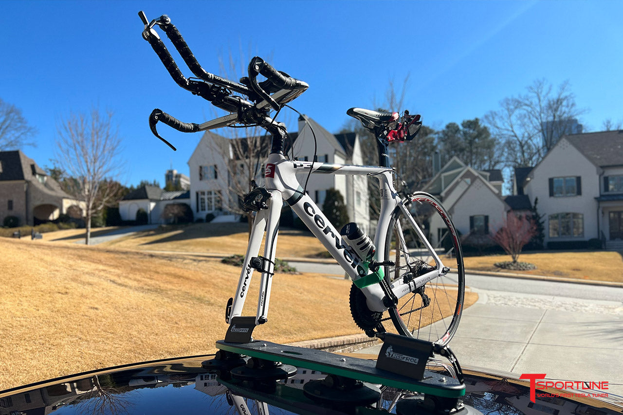 Tesla Vacuum Cup Quick Mount Roof Road & Mountain Bike TreeFrog Pro 2 Double Carrier Rack - Two Bicycles