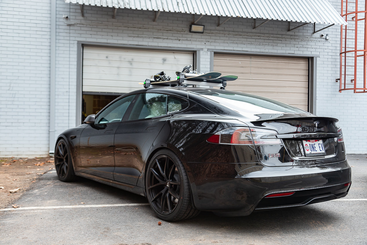 Tesla TreeFrog Pro Crossbar Mounted Ski & Snowboard Adapters
