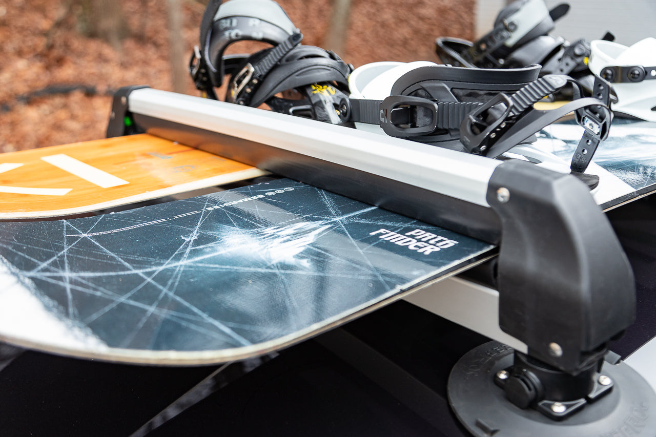 Tesla TreeFrog Pro Crossbar Mounted Ski & Snowboard Adapters