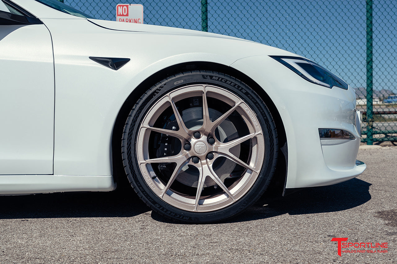 TS115 21" Tesla Model S Long Range & Plaid Wheel and Tire Package (Set of 4)