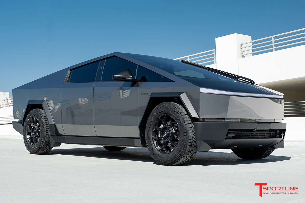 Inozetek Super Gloss Metallic Gunmetal Cybertruck with CT7 20" Wheels