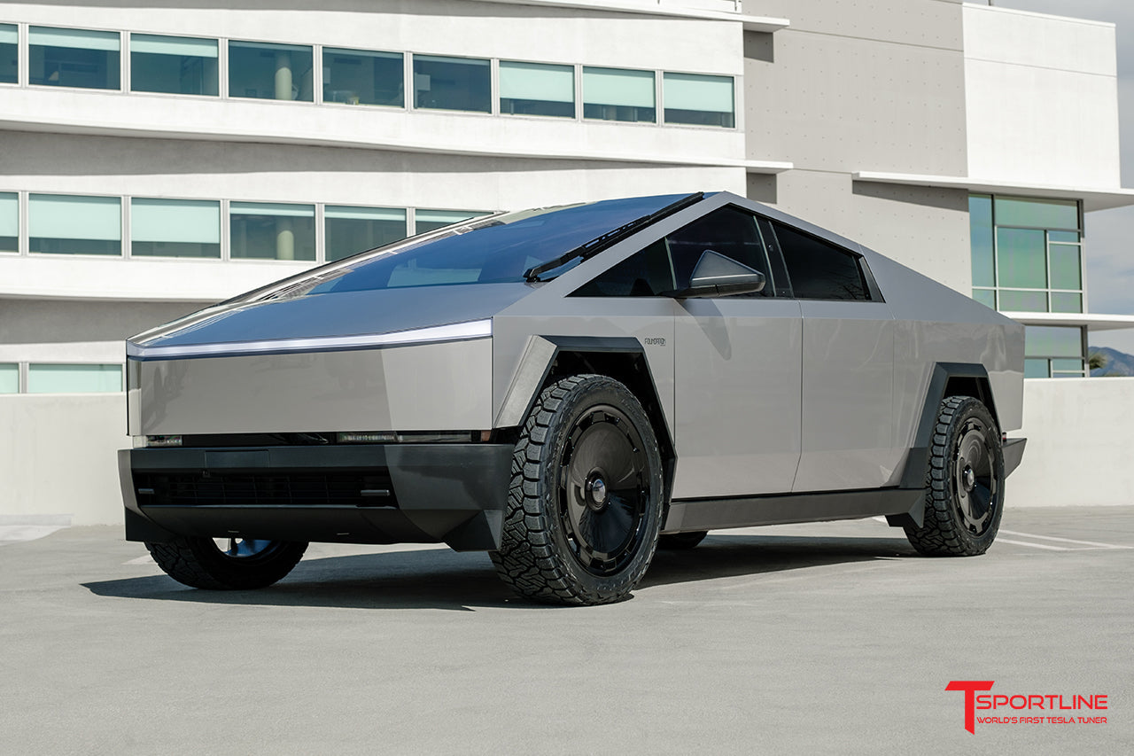 Inozetek Metallic Silver Cybertruck with CTM 24" Forged Wheels