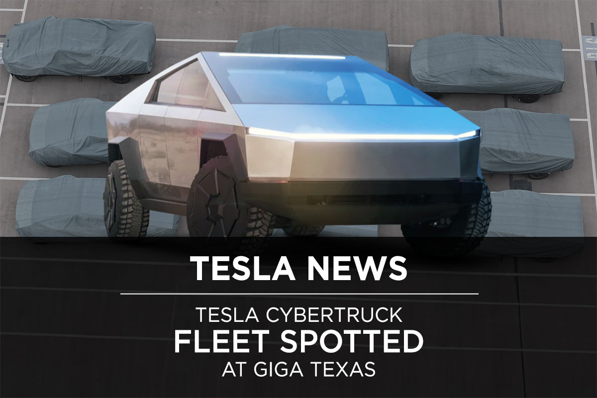 Tesla Cybertruck Fleet Spotted at Giga Texas