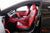Tesla Model S Plaid Bentley Red Leather Interior with Gloss Carbon Fiber Trim
