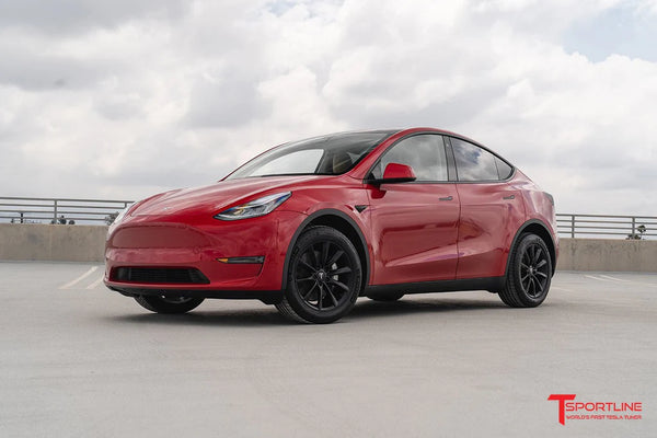 Red Multi-Coat Tesla Model Y with Tan Interior Seat Upgrade - T ...