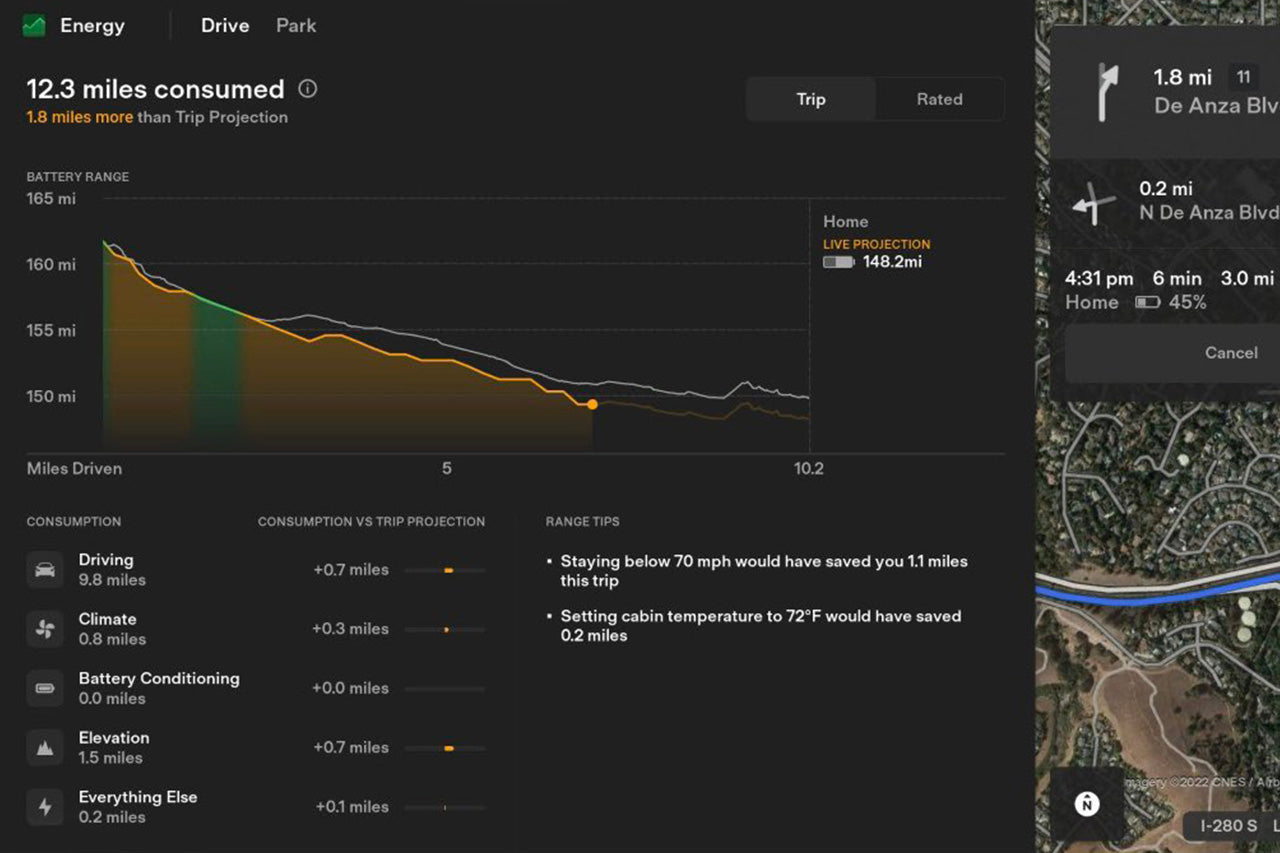 Tesla's New Energy App Gives Range Advice and More!