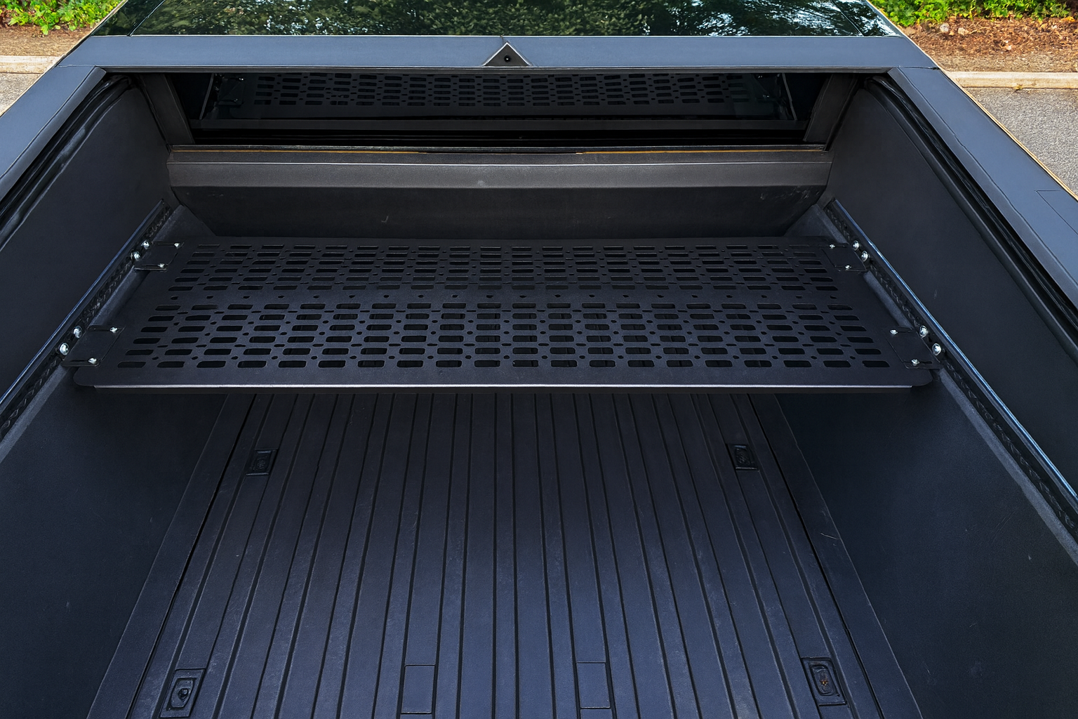 How to Install Tesla Cybertruck Bed L-Track Molle Shelf Rack Deck