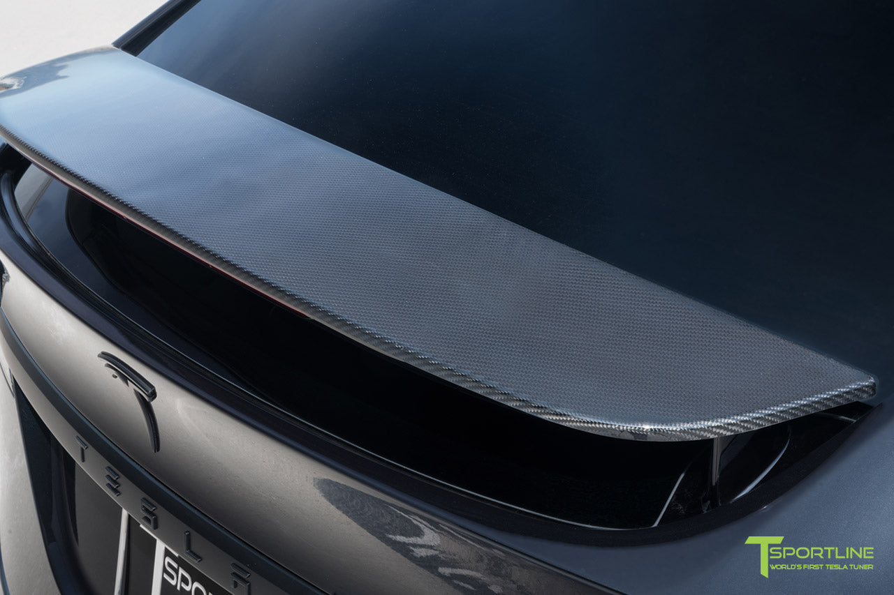 Black Tesla Model X with Matte Black MX5 22 inch Forged Wheels, Carbon Fiber Sport Package - Front Apron - Rear Diffuser - Side Skirt - Rear Wing by T Sportline