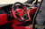 Project TSX8 - Tesla Model X P100D - Custom Bentley Red -  Carbon Fiber Dash Kit - Dashboard - Steering Wheel 