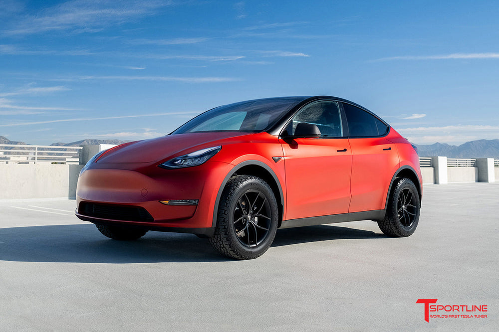 3M Satin Vampire Red Model Y with Black Insignia Interior Upgrade - T ...