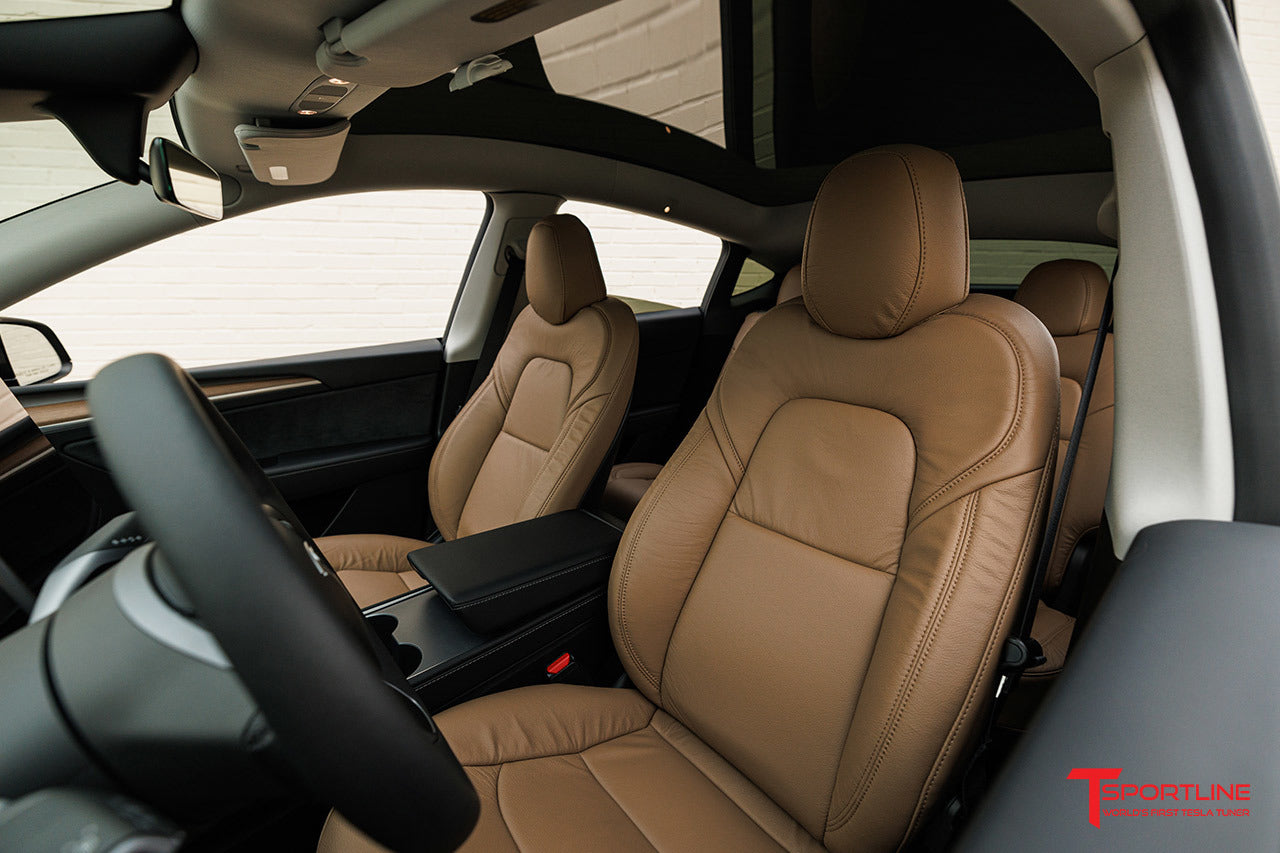 Tesla Model Y Nutmeg Seat Interior Upgrade