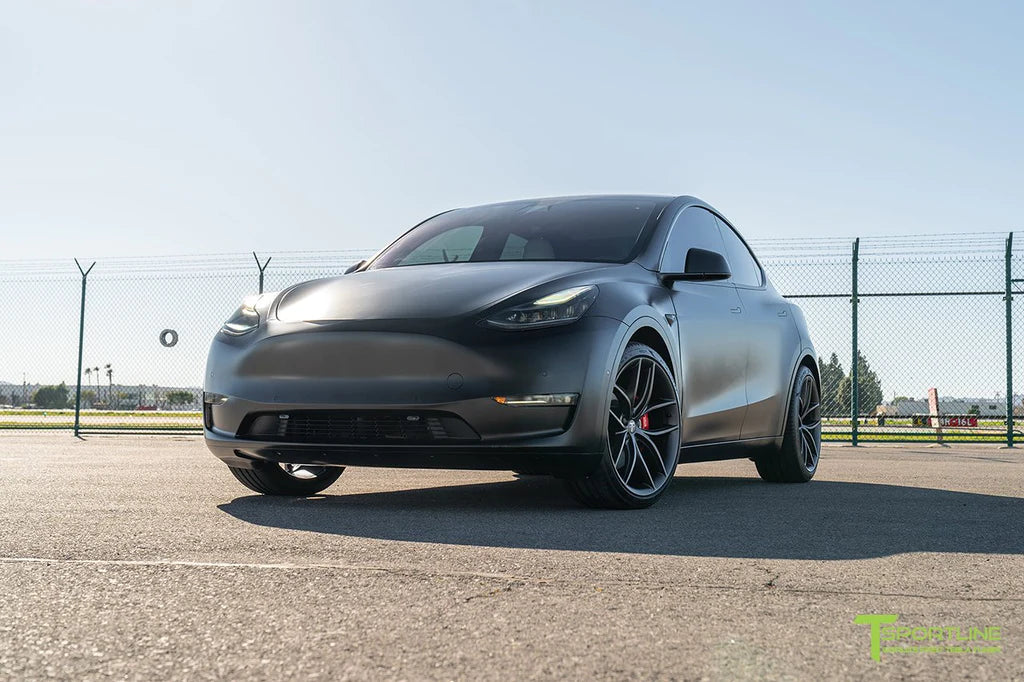 Xpel Stealth Black Model Y with 21