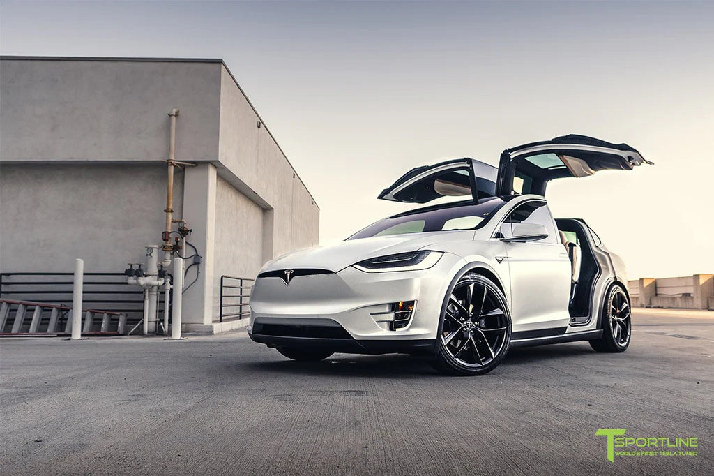 Xpel Stealth Pearl White Tesla Model X with 22" TSS Wheels