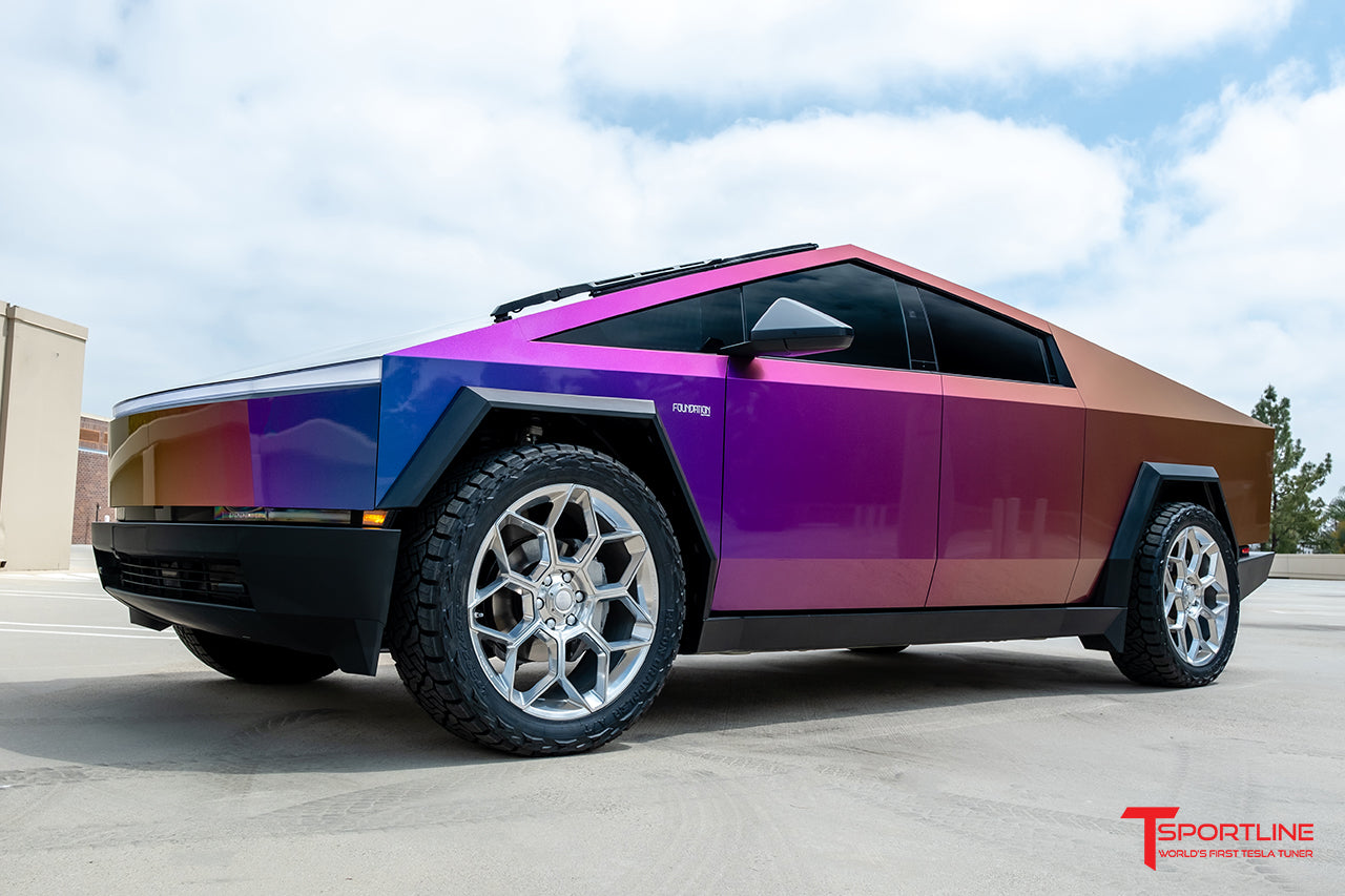 Inozetek Metallic ASSC Spectrum Cybertruck with 24" CT7 Forged Wheels