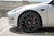 Matte Silver Tesla Model 3 with Gloss Black 19 inch TST Turbine Style Wheels by T Sportline