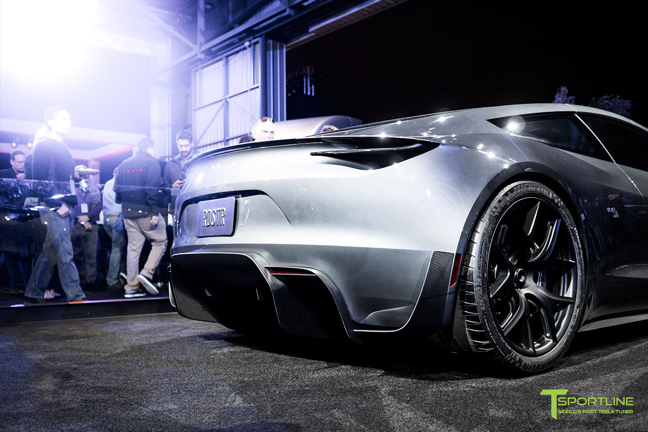 Tsla Auto Rood Tesla Roadster Unveiling Photos in Red Multi-Coat and Midnight Silver ...