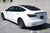 Pearl White Tesla Model 3 with Gloss Carbon Fiber Trunk Wing Spoiler by T Sportline