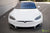Pearl White Tesla Model S 2.0 (2016 Facelift) with Carbon Fiber Front Apron, Rear Diffuser, and Trunk Wing by T Sportline