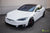 Pearl White Tesla Model S 2.0 (2016 Facelift) with Carbon Fiber Front Apron, Rear Diffuser, and Trunk Wing by T Sportline