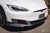 Pearl White Tesla Model S 2016 Facelift P100D with Carbon Fiber Front Apron Lip Diffuser Splitter by T Sportline