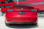 Red Multi-Coat Performance Tesla Model 3 with Carbon Fiber Tesla Model 3 Front Apron (Front Splitter or Front Lip), Rear Diffuser, Side Skirt, and Rear Trunk Wing by T Sportline 